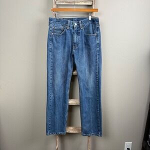 Mens Levi 505 Relax Fit Blue Denim Zip Fly Jeans size 31x28.5